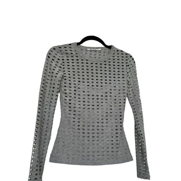 T by Alexander Wang Tops T By Alexander Wang Gray Laser Cut